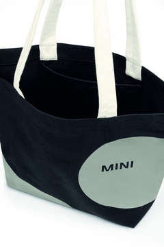 MINI Bolso Shopper Car Face Detail Negro/Gris